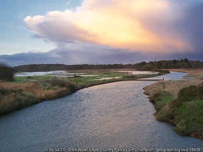 Dark Water - one of many wildlife habitats present in Lepe Country Park