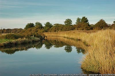 The position of the Dark Water outflow was probably changed by the Great Storm