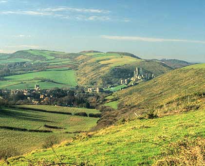 The Purbeck ridgeway near Corfe Castle