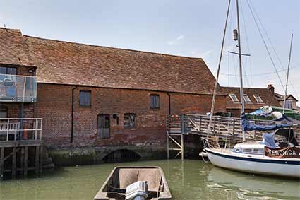 Eling Tide Mill - an exterior view from the direction of Southampton Water