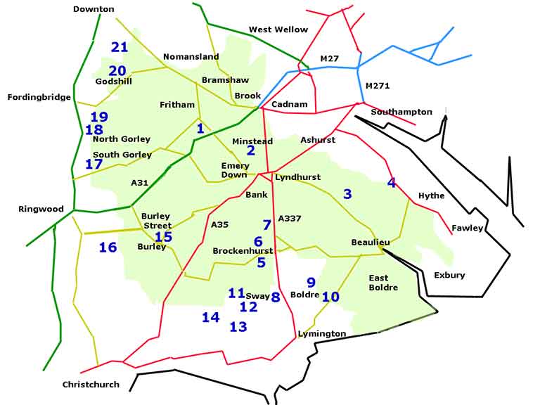 Horse riding stables map