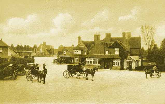 Ashurst - the approach to the railway station in the early years of the 20th century