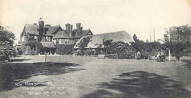 Ashurst - a promotional image of the New Forest Hotel, Lyndhurst Road Station (as Ashurst station was originally known). Note the telephone number: 33, Totton.