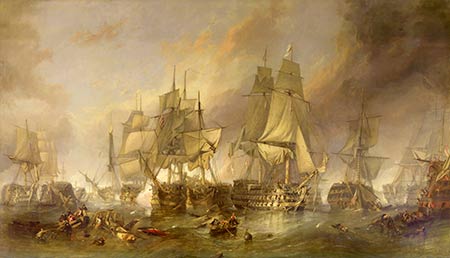 The Battle of Trafalgar, depicted by William Clarkson Stanfield