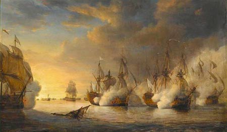 Naval battles increased the need for the construction of warships