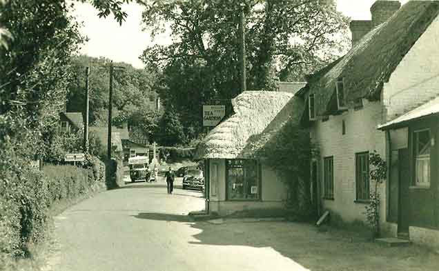 Burley - the main village street in 1955