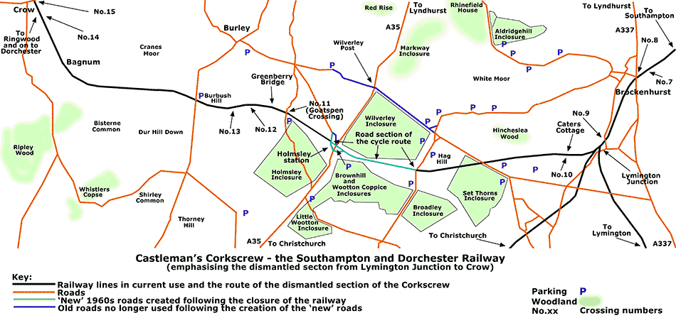 Castleman's Corkscrew map