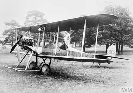 B.E.2 aircraft were amongst those used for pilot training at East Boldre Airfield. Image courtesy of the Imperial War Museum  - © IWM (Q 66016).