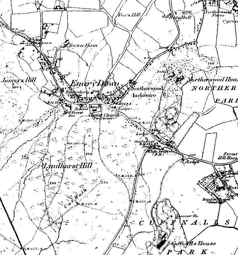 Emery Down 1870 map