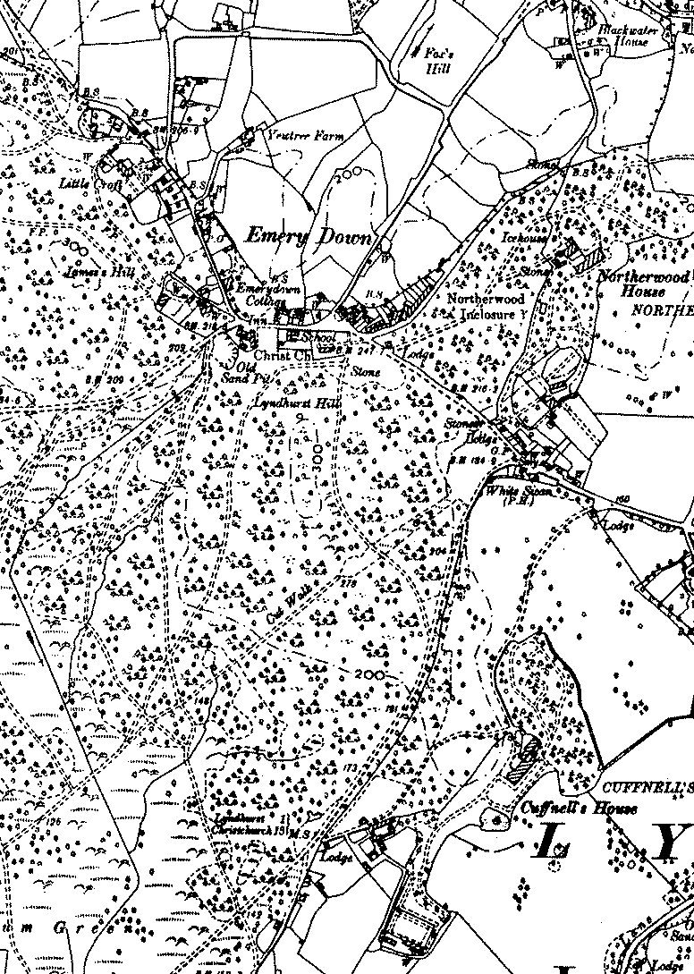 Emery Down 1898 map