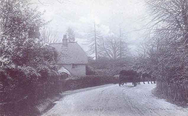 Lyndhurst - an early 20th century winter scene