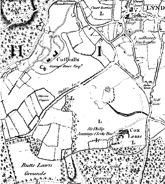Cuffnells and Foxlease - Richardson, King, Driver and Driver map
