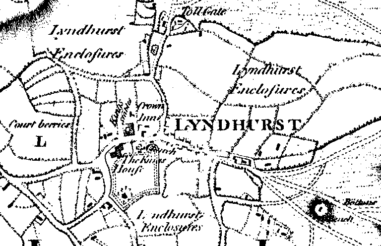 Lyndhurst village centre - Richardson, King, Driver and Driver map